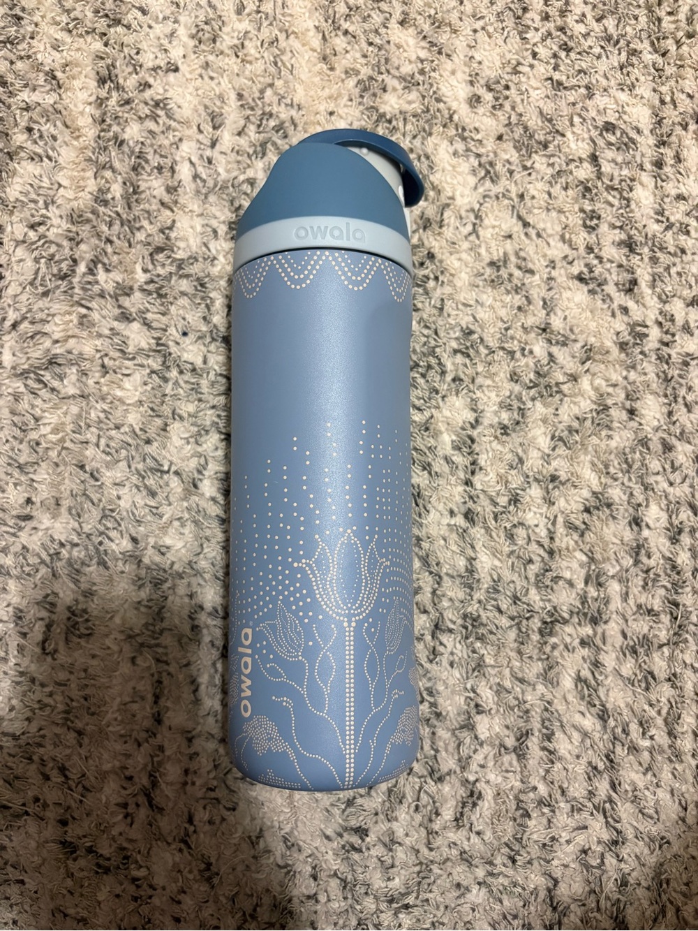 Blue Paisley Owala Water Bottle